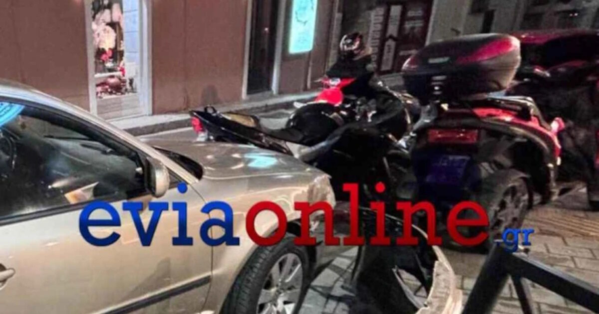 Εύβοια:-Σύγκρουση-αυτοκινήτων-στη-Χαλκίδα-–-Παραβίασε-«stop»-και-έριξε-όχημα-πάνω-σε-μηχανές