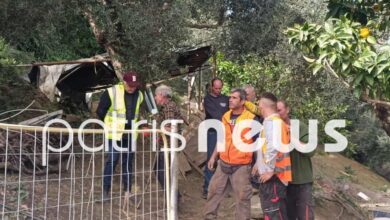 Κατάκολο:-Ειδικό-κλιμάκιο-από-την-Αθήνα-επιχειρεί-για-την-απομάκρυνση-του-βράχου-40-τόνων-–-Εντοπίστηκε-βαθιά-ρωγμή-στο-βουνό