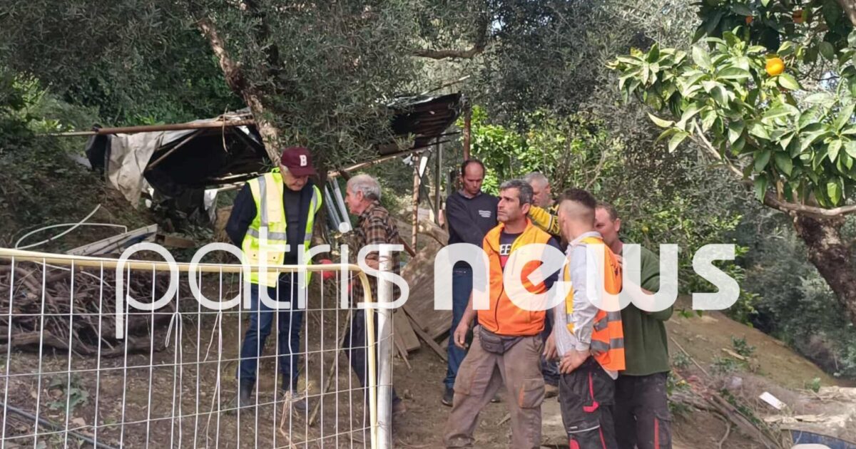 Κατάκολο:-Ειδικό-κλιμάκιο-από-την-Αθήνα-επιχειρεί-για-την-απομάκρυνση-του-βράχου-40-τόνων-–-Εντοπίστηκε-βαθιά-ρωγμή-στο-βουνό