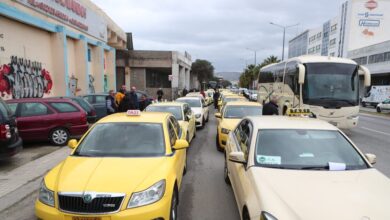 Απεργία-ταξί:-Μοτοπορεία-προς-το-υπουργείο-Μεταφορών,-στο-πλαίσιο-3ήμερων-κινητοποιήσεων