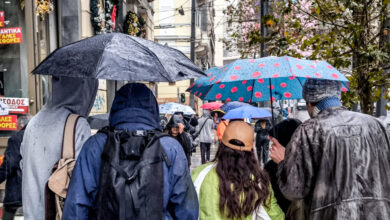 Καιρός-αύριο:-Ισχυρά-φαινόμενα-σε-ανατολικό-Αιγαίο-και-στα-ηπειρωτικά-–-Βροχές-σε-όλη-τη-χώρα