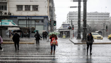 Καιρός-σήμερα:-Κακοκαιρία-και-ισχυρές-βροχές-στα-ηπειρωτικά-και-το-ανατολικό-Αιγαίο-–-Καταιγίδες-σε-όλη-τη-χώρα