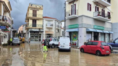 Λήμνος:-«Βούλιαξε»-από-τις-πλημμύρες-το-νησί-–-Ακατάλληλο-το-νερό-στη-Μύρινα