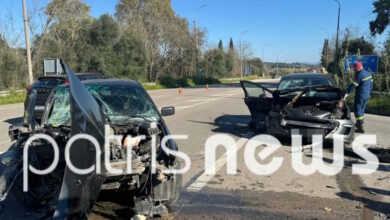 Τροχαίο-στον-Πύργο:-Σφοδρή-μετωπική-σύγκρουση-αυτοκινήτων-–-4-τραυματίες,-ένας-σε-σοβαρή-κατάσταση