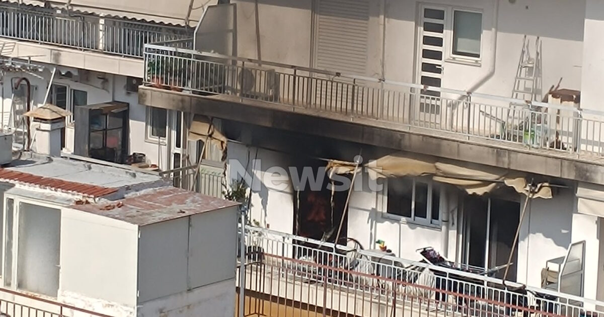 Φωτιά-σε-διαμέρισμα-5ου-ορόφου-στα-Ιλίσια-–-Δείτε-βίντεο