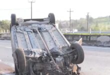 Θεσσαλονίκη:-Ανατροπή-αυτοκινήτου-με-έναν-τραυματία