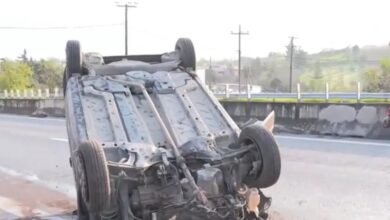 Θεσσαλονίκη:-Ανατροπή-αυτοκινήτου-με-έναν-τραυματία