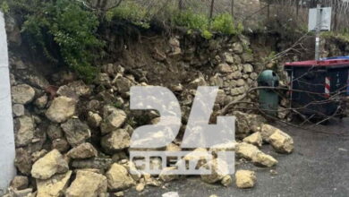 Ηράκλειο:-Κατολισθήσεις-και-κλειστοί-δρόμοι-από-τη-σφοδρή-βροχόπτωση