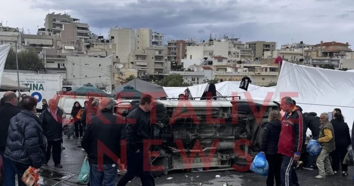 Ηράκλειο:-Θυελλώδεις-άνεμοι-«ξήλωσαν»-λαϊκή-αγορά-–-Έπεσαν-τέντες-και-αναποδογύρισαν-αγροτικά