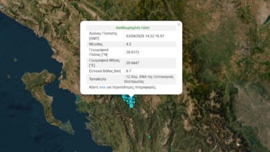Σεισμός-στην-Λεπτοκαρυά-Θεσπρωτίας-μεγέθους-4,2-Ρίχτερ